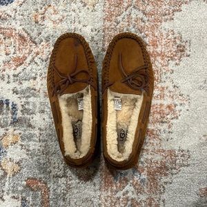 Ugg Slippers with small stain.